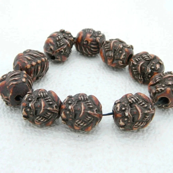 Carved Wood Monster Bracelet - Picture 1 of 3